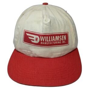Cameo 5 Panel Beige Red Hat One Size Williamsen Manufacturing Snapback Workwear